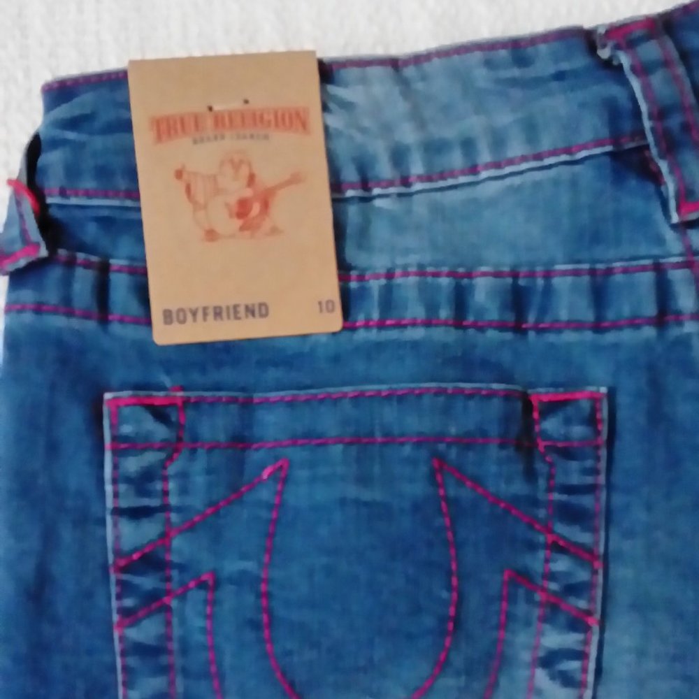 True Religion Coral Short End Denim Shorts 10